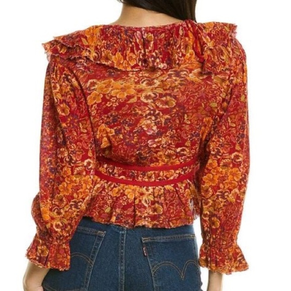 NWOT Free People Rudi Ruffle Top - Picture 2 of 5